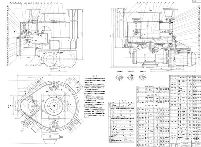 吊式圓盤給料機結(jié)構(gòu)圖紙