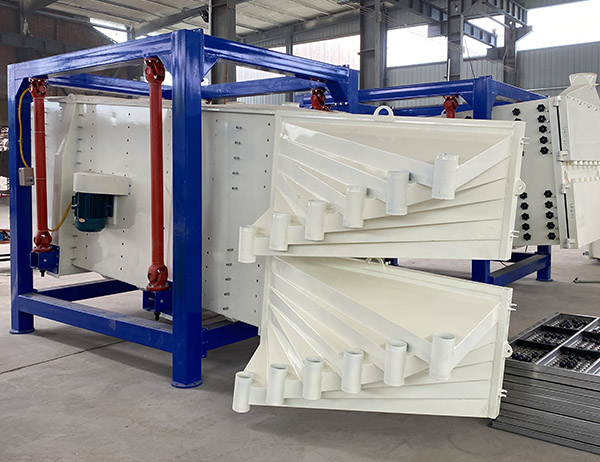 硅砂方形<a href='http://lunwenmx.com/sfsx/ybs.html' title='搖擺篩' target='_blank'>搖擺篩</a>處理量大精度可達(dá)95%以上